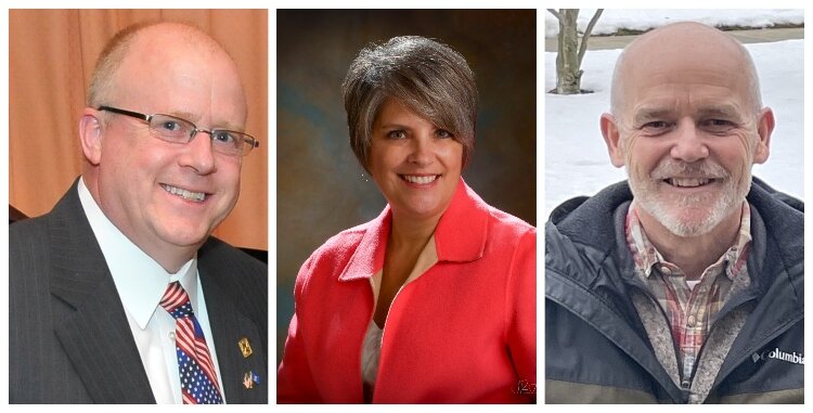 Municipal management is challenging and rewarding work, these managers agree. From left Spring Lake Township manager Gordon Gallagher, Spring Lake Village Manager Chris Burns, and Grand Haven city manager Pat McGinnis.