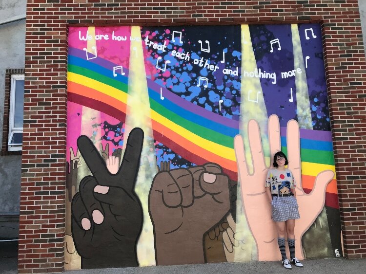 Liv Butler is one of the mural artists for the Spring Lake Crime Prevention Through Environmental Design project.