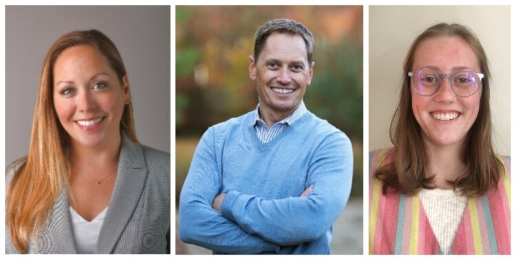 New CFHZ Board Trustees: Erin Zylman, Scott Brooks and Lydia Steeby.