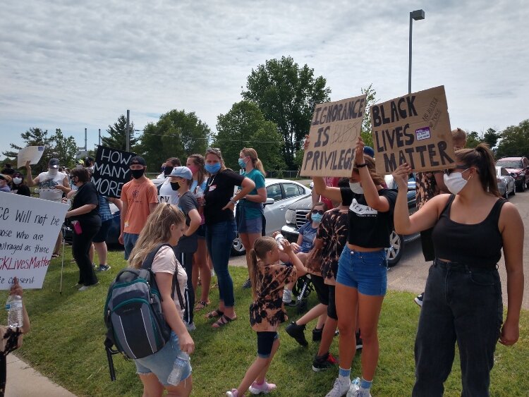 George’s Peaceful Unity Demonstration march drew a diverse crowd. 