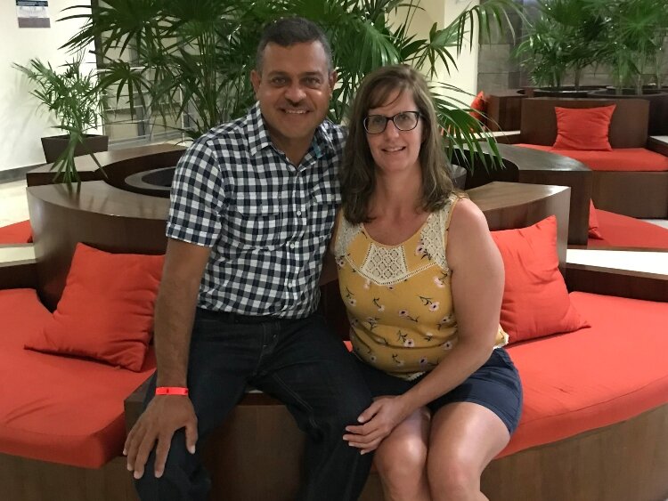 Salvador and Jodi Munoz during a recent reunion in Mexico.