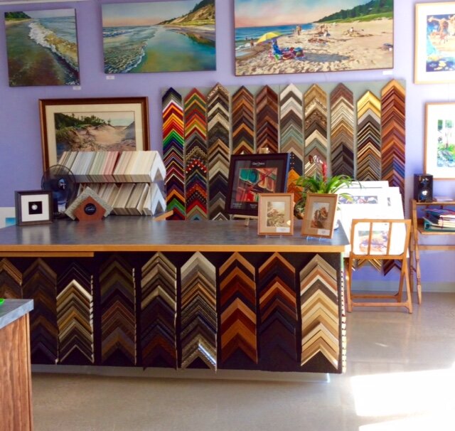 Uptown Gallery & Frame Shop is located in the Railside Center off Lakewood Blvd in Holland.