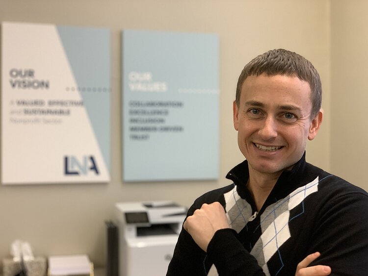 Patrick Cisler is the executive director of Lakeshore Nonprofit Alliance, a group created in 2006, with the goal of encouraging more collaboration among nonprofits, leveraging resources, and providing professional development for boards and staff.  Photo by Shandra Martinez