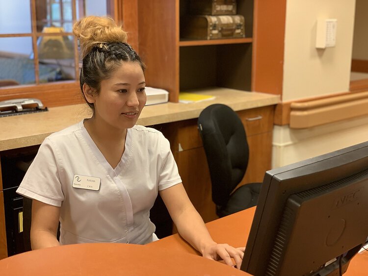 After completing her CNA training in a few months, Karuna Khadka was quickly hired as a Certified Nursing Assistant at Medilodge of Holland that came with a nearly 50% hourly wage hike from her previous job. (Photo by Shandra Martinez)