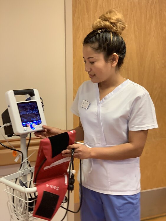 Karuna Khadka worked with West Michigan Works! to expand her skillset with certified nursing assistant (CNA) training. (Photo by Shandra Martinez)