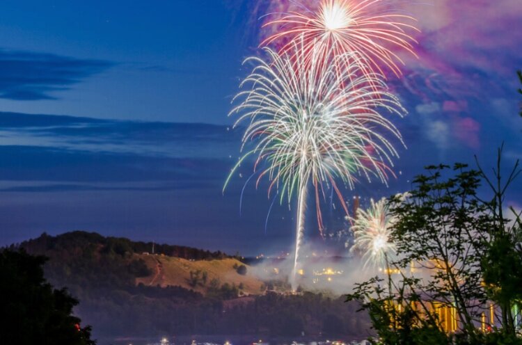 Communities throughout the Lakeshore are hosting Fourth of July events, many ending the day with fireworks, such as these from Grand Haven.