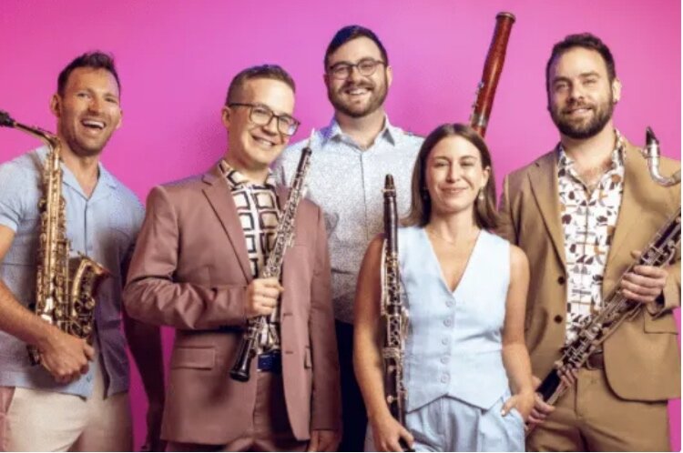The Akropolis Reed Quintet will perform two evening concerts in Saugatuck on July 24 and 25, plus a free children’s concert the morning of July 24.
