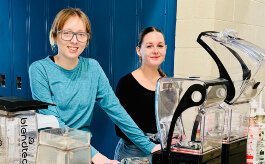 Chasity Fedon (left) participated in the Summer Youth Career Readiness Program last summer and said it gave her the tools and confidence to earn her first paycheck. Pictured with her manager her manager, Alysa Hoy, she is still employed there.