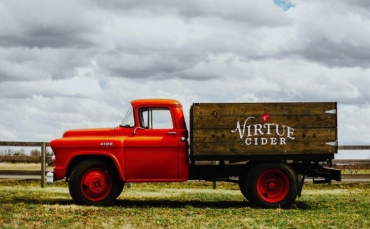 Virtue Cider’s natural approach includes using only local, heirloom apples like Northern Spy, Winesap, and Golden Russet.