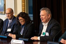 Joel Elsenbroek , apprenticeships project manager for West Michigan Works!, accepted the Certificate of Recognition from John Ladd, administrator of the U.S. Department of Labor’s Office of Apprenticeship.