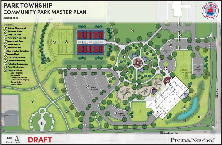 The proposed Park Township Community Center would complement the community park in the same area.