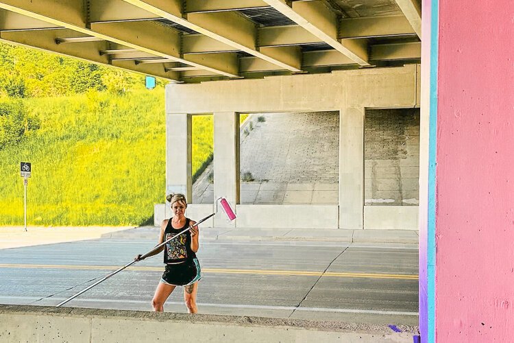 Hannah Berry of Lions & Rabbits is unafraid to get her hands dirty for public art.