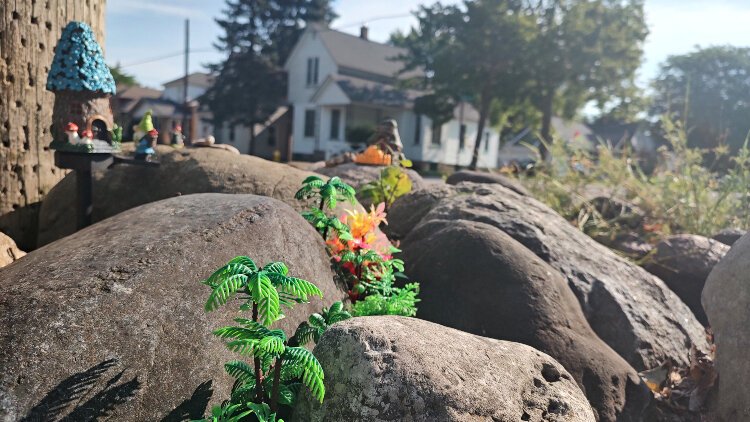 Children in the Eastcore neighborhood asked to join in the revitalization efforts with their own fairy garden.