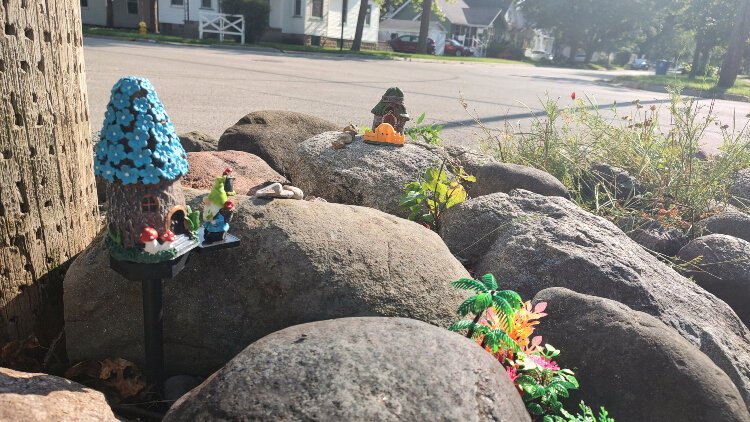 Eastcore neighborhood children recently completed their work on their fairy garden.