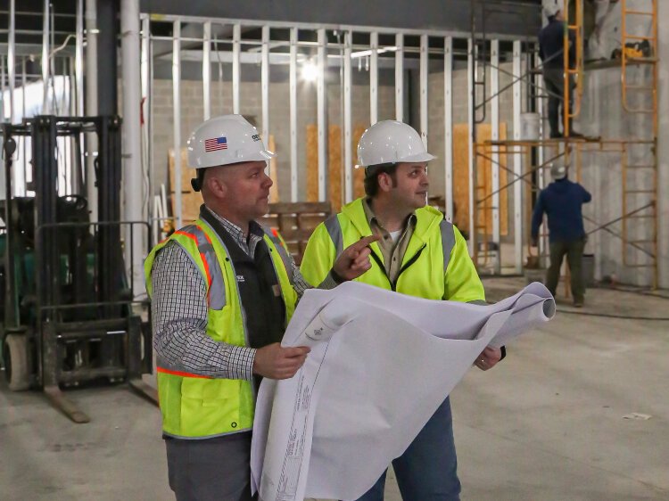 Scott Heerema (left) has been the facilities director at Gentex since 2006.