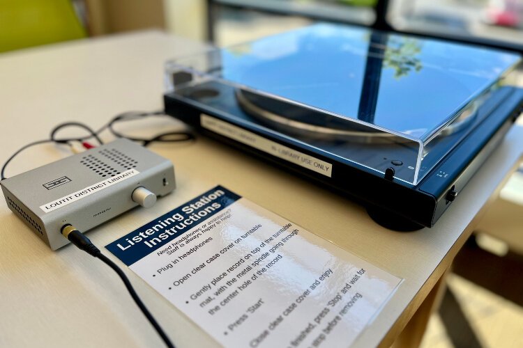 The Brooks Media Center includes vinyl listening stations.
