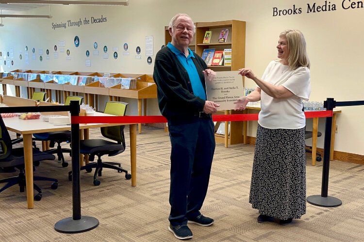Loutit District Library in Grand Haven held a ribbon cutting ceremony for its Brooks Media Center this month.