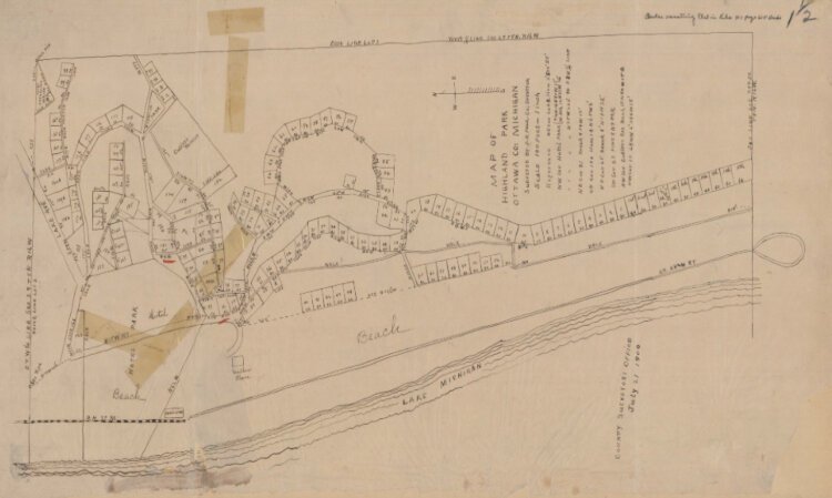 The oldest existing plat for Highland Park.