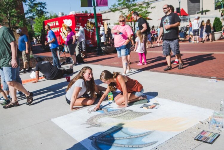 Watch artists create beautiful chalk art, then view completed works, find something to eat at a food truck, and enjoy live music and outdoor games at Chalk Fest, set for June 13 in Zeeland. 