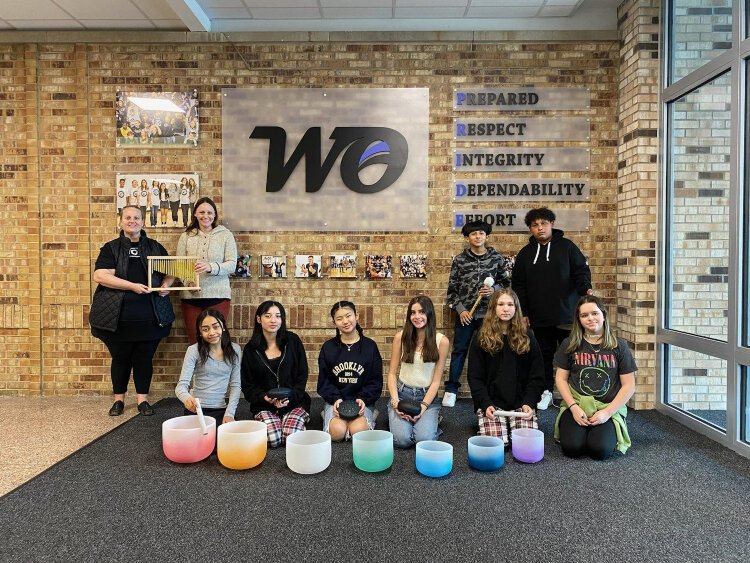 The sound bath project has expanded to more than 60 student musicians.