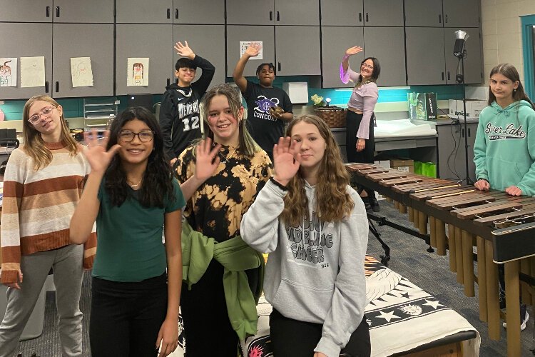 Carrie Ledet's middle school band students worked together to create a sound bath experience.