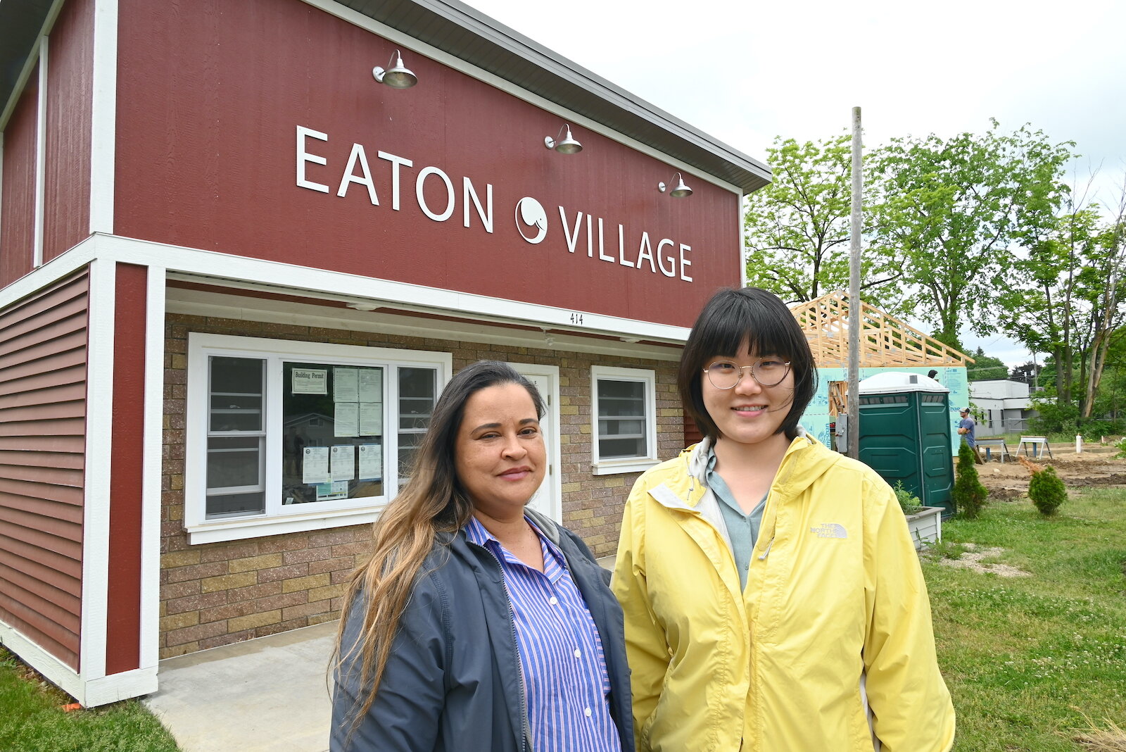 TA Forsberg Inc’s vice president Gina Pons-Schultz and digital marketing director Bonnie Zhang at Eaton Village.
