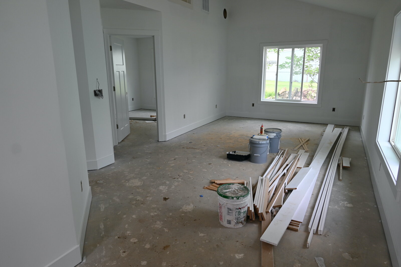 Interior construction within a Region I Regional Housing Partnership housing development.