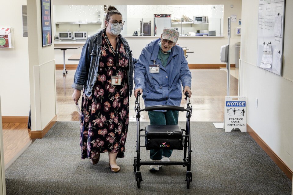 Sarah Milanowski accompanies a LifeCircles PACE participant.