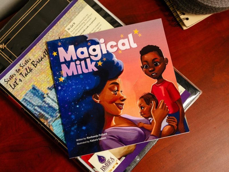 Breastfeeding education materials at the Black Mothers' Breastfeeding Association in Detroit.