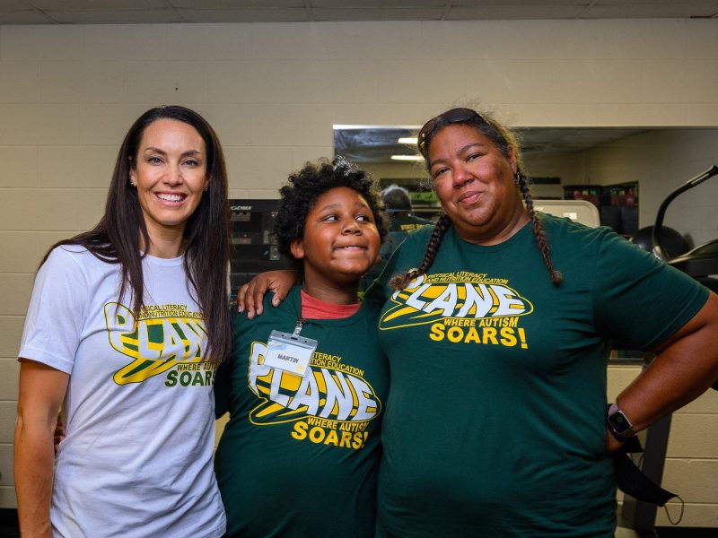 PLANE program creator Dr. Leah Ketcheson with program participants Martin Paige-Fowlkes and Amanda Paige.