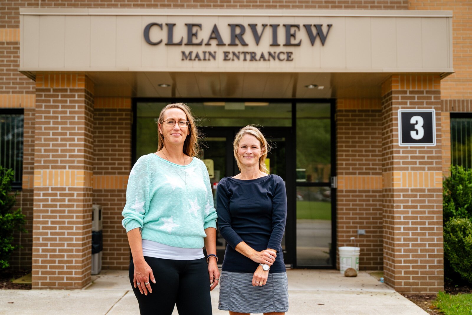Jessica Horton and Paula Nelson at Sacred Heart's Adult Residential and Clearview Campus.