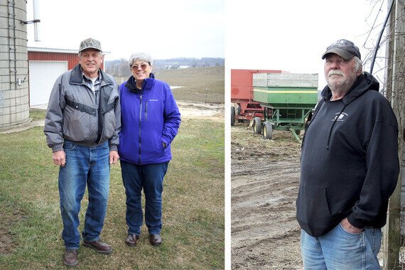 Mark and Norma Jongekrijg (left) and Tom Holstege are receiving grants to assist in the protection of each of their farms. (Photos: Rich C. Lakeberg / Ottawa County)