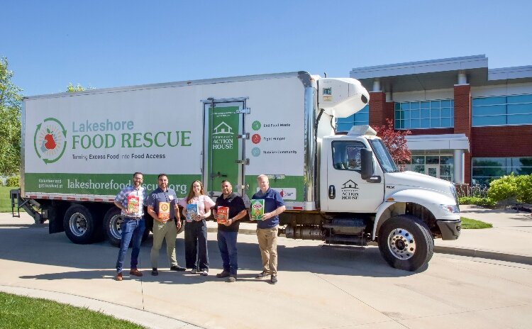 Gentex employees donated nearly 600 pounds of cereal to support Community Action House in combating food insecurity.
