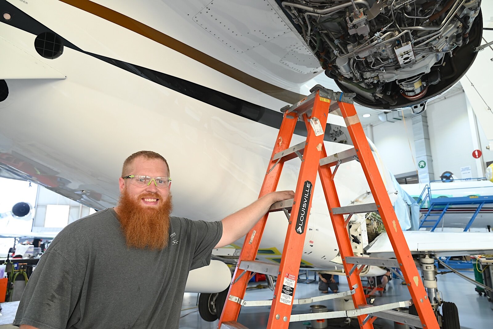 Ryan Yates, dad and Duncan Aviation engine line technician.